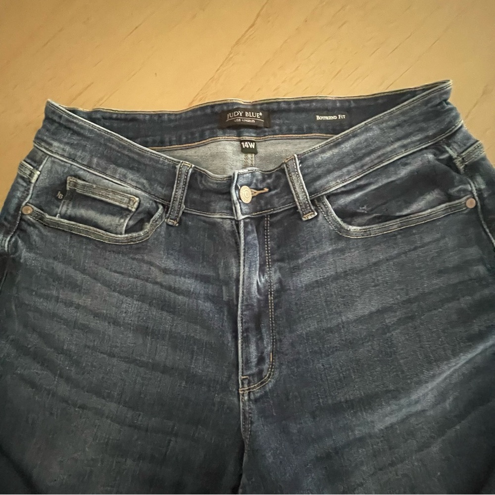 Judy Blue Boyfriend Jeans 14W Plus Stretch Denim High Rise - Picture 4 of 14